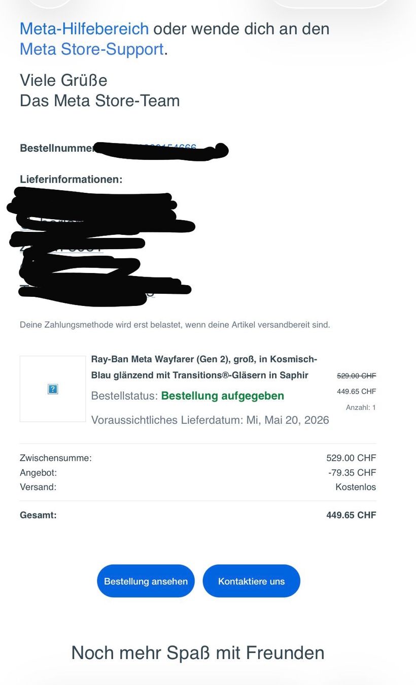 Ray-Ban Occhiali & Lenti: Ray Ban META GEN 2 Wayfarer – Nuovo (secondo la descrizione) da Zürich venduto da changi81 3