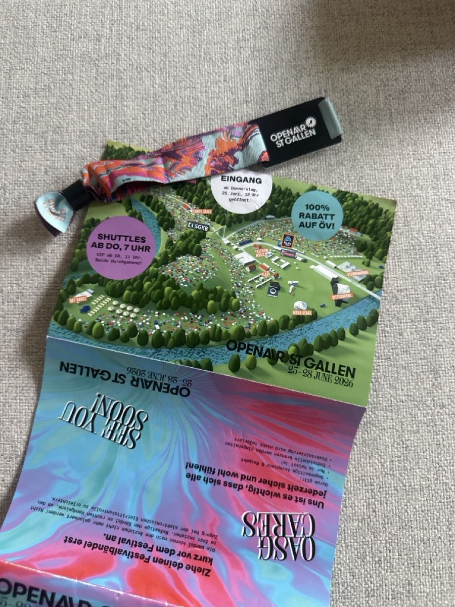 Biglietti: Openair St. Gallen Bändeli Sonntag – Nuovo (secondo la descrizione) da Zürich venduto da reelis 1
