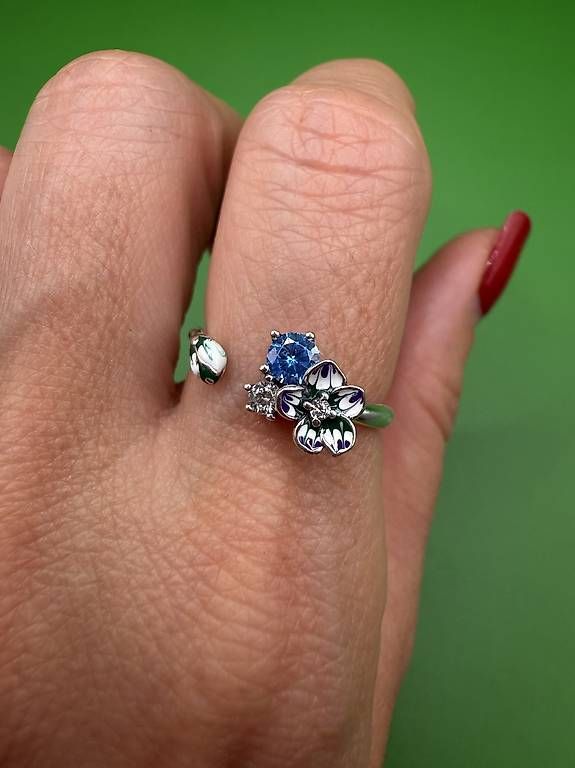 Anelli: Flower Ring aus 925er Sterlingsilber – Usato da Thalwil venduto da han_2b8c 2