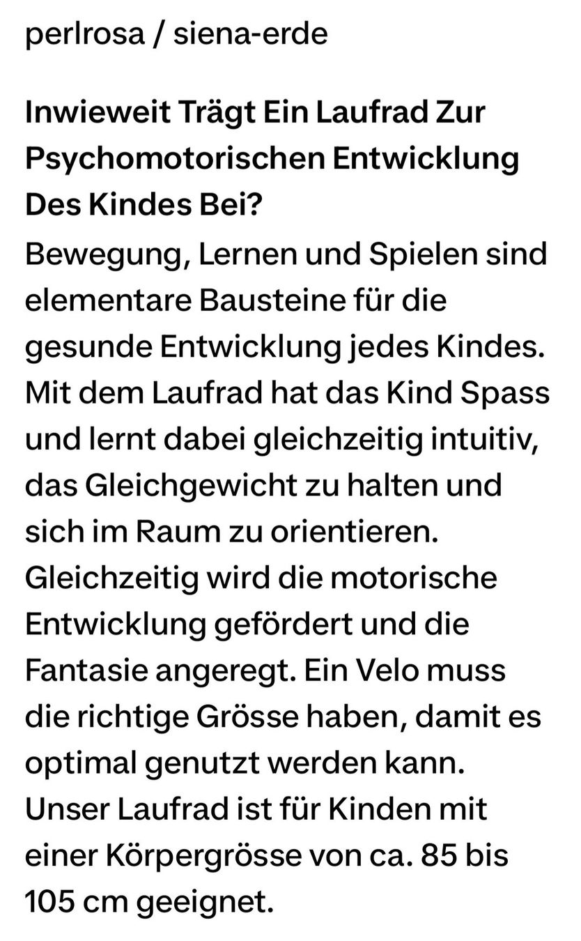 Veicoli per bambini: Laufrad BTWIN 10 Zoll – Usato da Zürich venduto da sav_8c2f 4