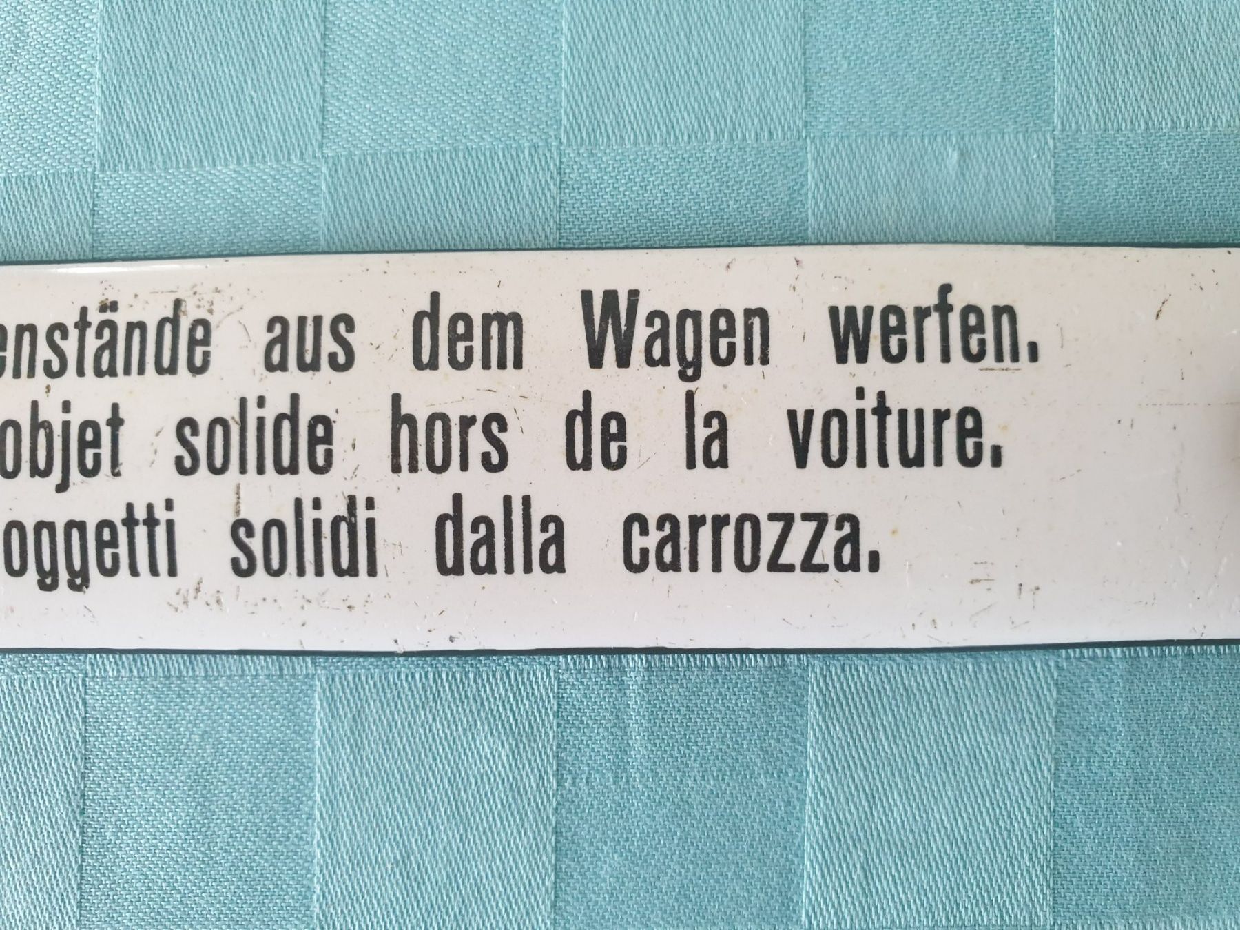 SBB/CFF/FFS Insegne: altes Email Schild Zug SBB Wagen – Usato da Mörschwil venduto da spirspi 3