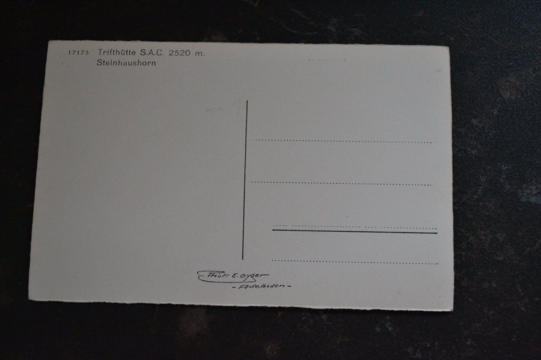 Cartoline postali: AK Trifthütte mit Steinhaushorn BE – Usato da Beinwil am See venduto da kajak55 1