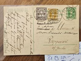 SUPER Ganzsache mit Zusatzfrankatur 81 (250.-- ++) für 20.--