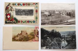 Aesch Schloss Angenstein Birsbrücke und altes Zollhaus 1909