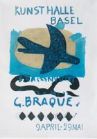 GEORGES BRAQUE KUNSTHALLE BASEL 1956 Original Plakat