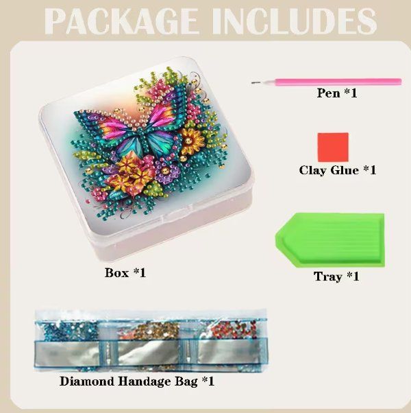 Kit bricolage: Diamond Painting Box Schmetterling – Nuovo e nell'imballaggio originale da Obergösgen venduto da Diamond-Painting 5
