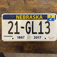 🇺🇸 U.S. Autoschild - Nebraska 21-GL13 - ORIGINAL