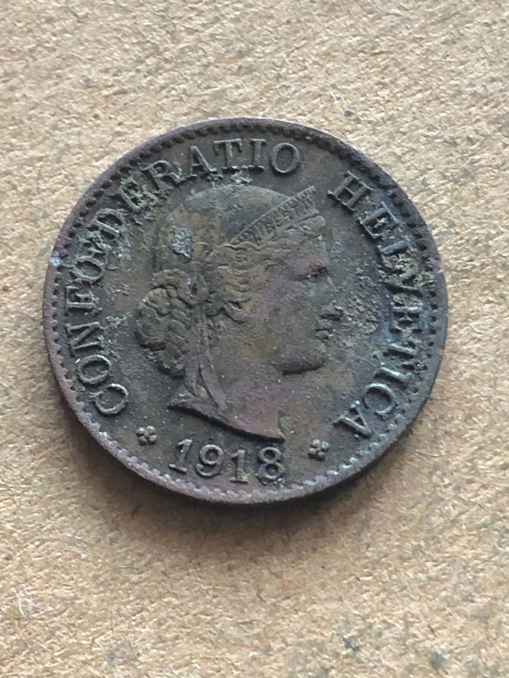 Toutes les monnaies: 5 Rp. 1918 Messing – D'occasion à Schötz par Odpa