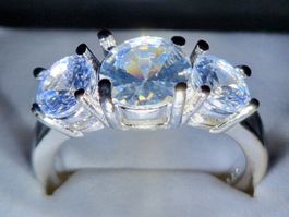 BAGUE ARGENT 925 & QUARTZ STYLE MONDAINE 3 ct. T. 54 💍