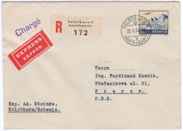 5 Fr. Churfirsten - rare EF auf Chargé-Express in die CSSR