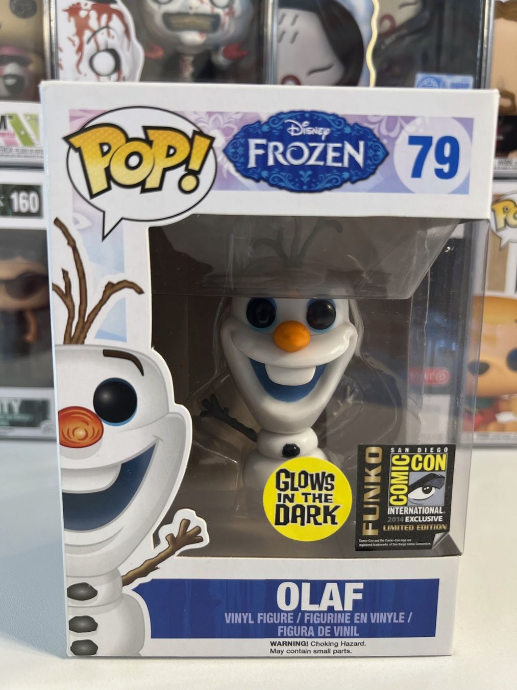 Funko Statuette: Funko POP Disney Frozen Olaf Glow Limitée Comic Con 2014 – Usato da Le Mouret venduto da perfectbijou