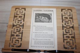 Touristenheft Luzern Gletschergarten/Löwendenkmal