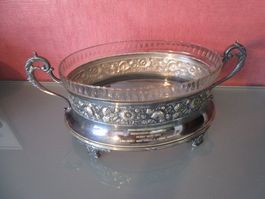 Obstschale Jardiniere Jugendstil um 1910 versilbert