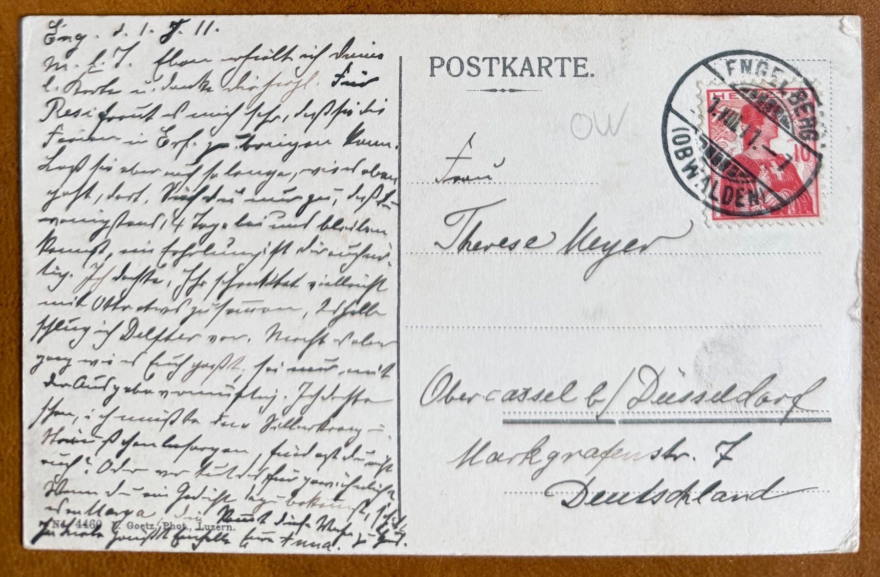 Cartoline postali: Engelberg - Panorama. 1911 – Usato da Lutry venduto da Ediego 1