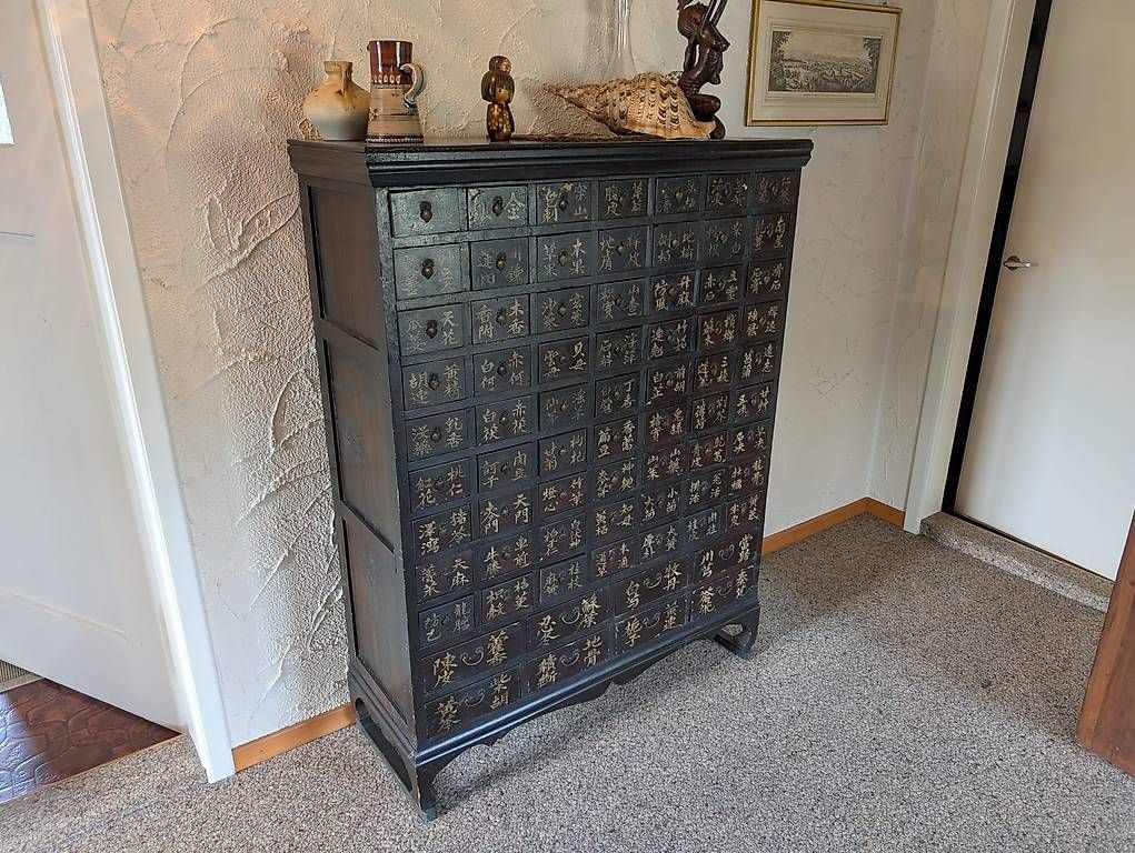Armadi: Apotheker Schrank mit chinesischen Zeichen – Usato da Brügg BE venduto da lari07