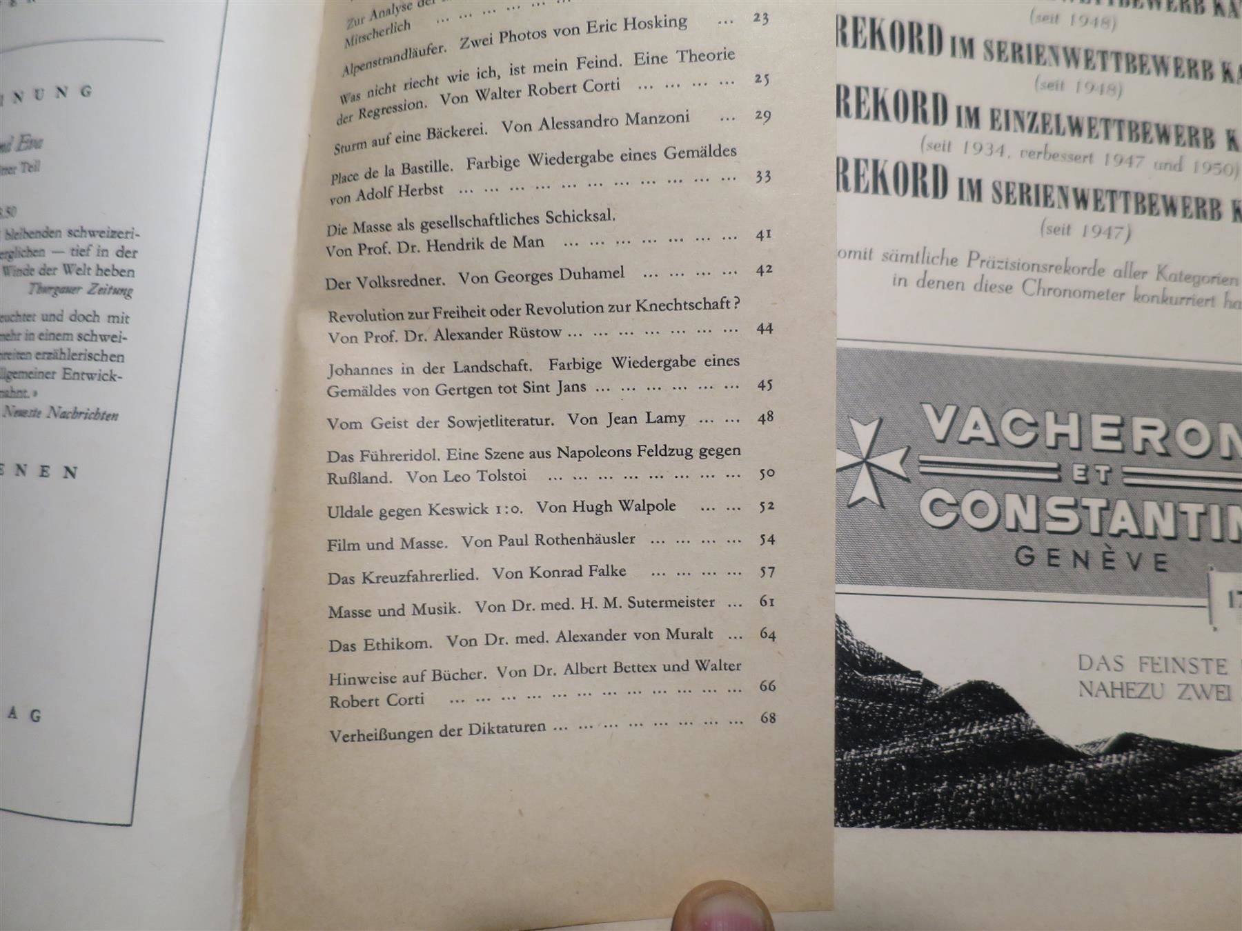 Zeitschriften & Magazine: DU - Magazin:  Die Masse, 1952 – Gebraucht aus basel von setomse 2