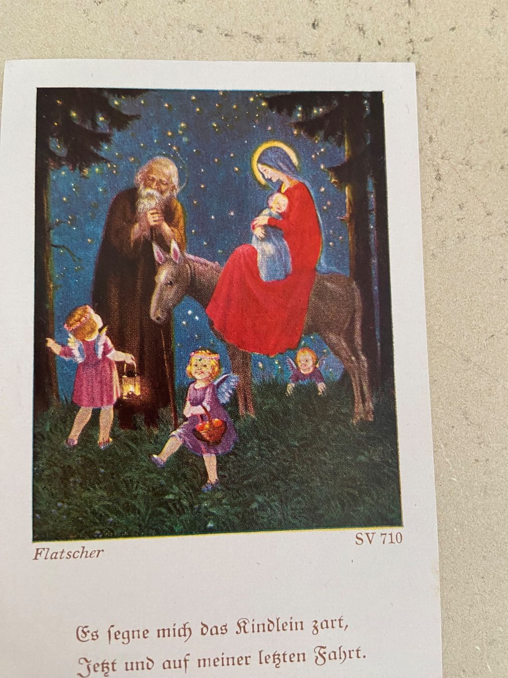 Foto & Immagini: Flatscher Heiligenbildchen Jesuskind Andachtsbild – Usato da Luzern venduto da waterfront1 1
