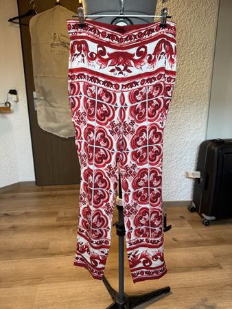 Dolce and Gabbana Majolica Silk Pants NP 900.-