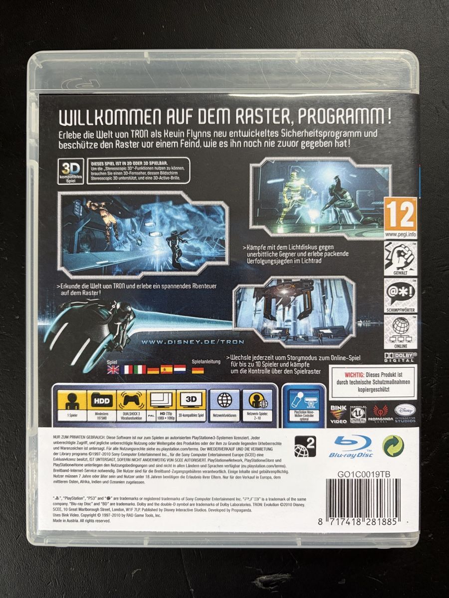 Disney Giochi: Tron Evolution PS3 Spiel – Usato da Wangen SZ venduto da foley 1