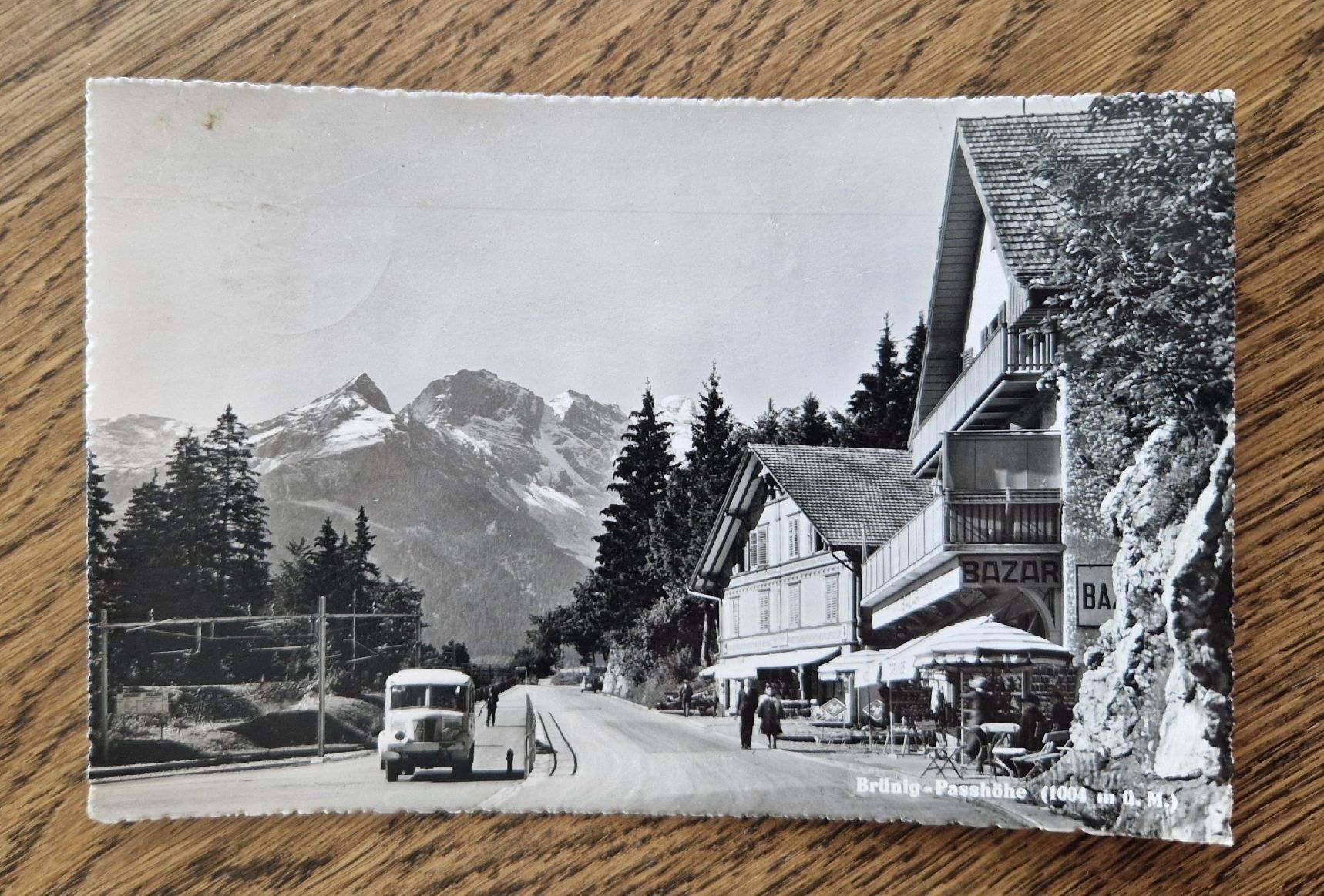Ansichtskarten: Brünig Passhöhe, Oldtimer 1947 – Gebraucht aus Ebikon von Donar50