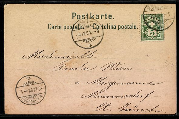 Cartoline postali: Litho St. Moritz, Neues Stahlbad, Innfal – Usato da Berlin venduto da bartko-reher 1