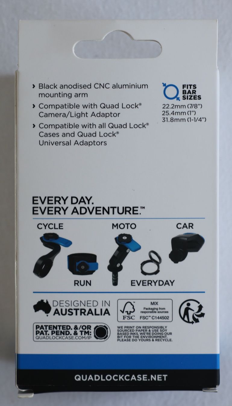 Quad Lock Supporti per biciclette: Quad Lock Out Front Mount Pro (Fahrradhalterung) – Usato da Zürich venduto da Buchholz01 1
