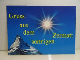Sonnige Grüsse aus Zermatt, Postkarte Matterhorn🇨🇭🏔️☀️