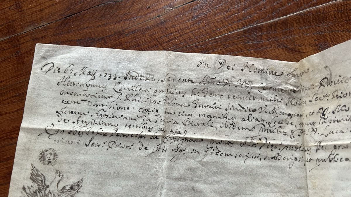 Dokumente: Pergament Handschrift Vertrag antik 18. Jh. – Gebraucht aus Riedholz von Frettchen63 8
