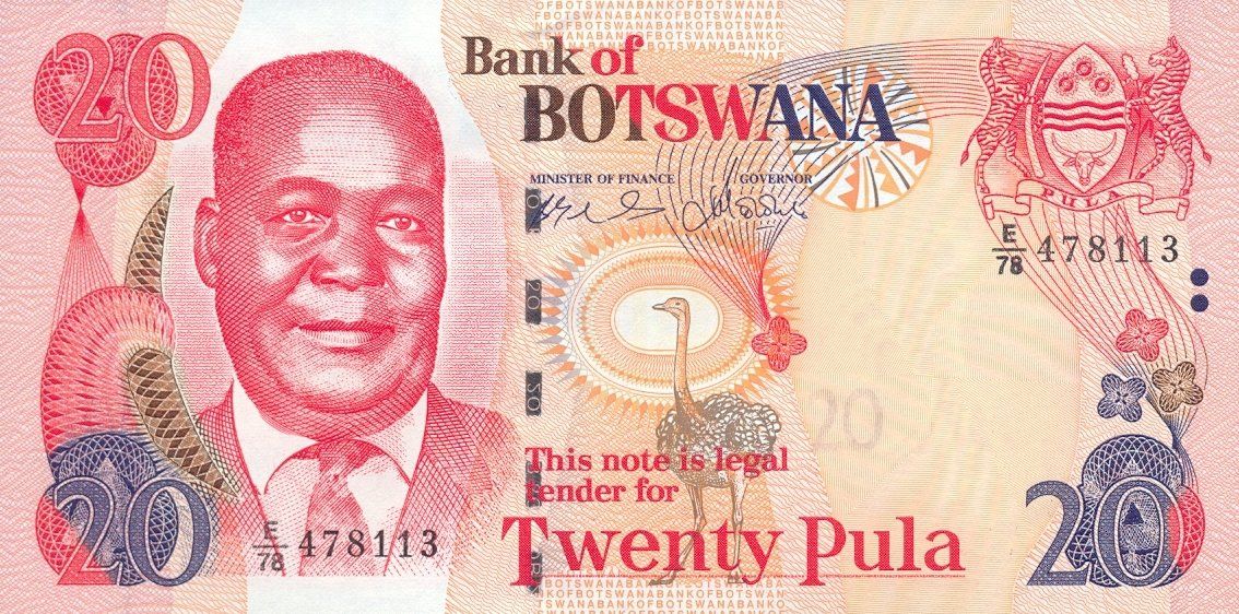 Banconote: Botswana 20 Pula 2006 P-27b UNC – Nuovo (secondo la descrizione) da Schliern b. Köniz venduto da pizzitaxi