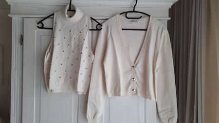 GAUDI Strick Top & Strickjacke Set, Creme, Gr. L, Neu.HNp