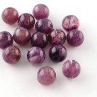 Acrylperlen Dunkelorchidee 6mm / 100St.