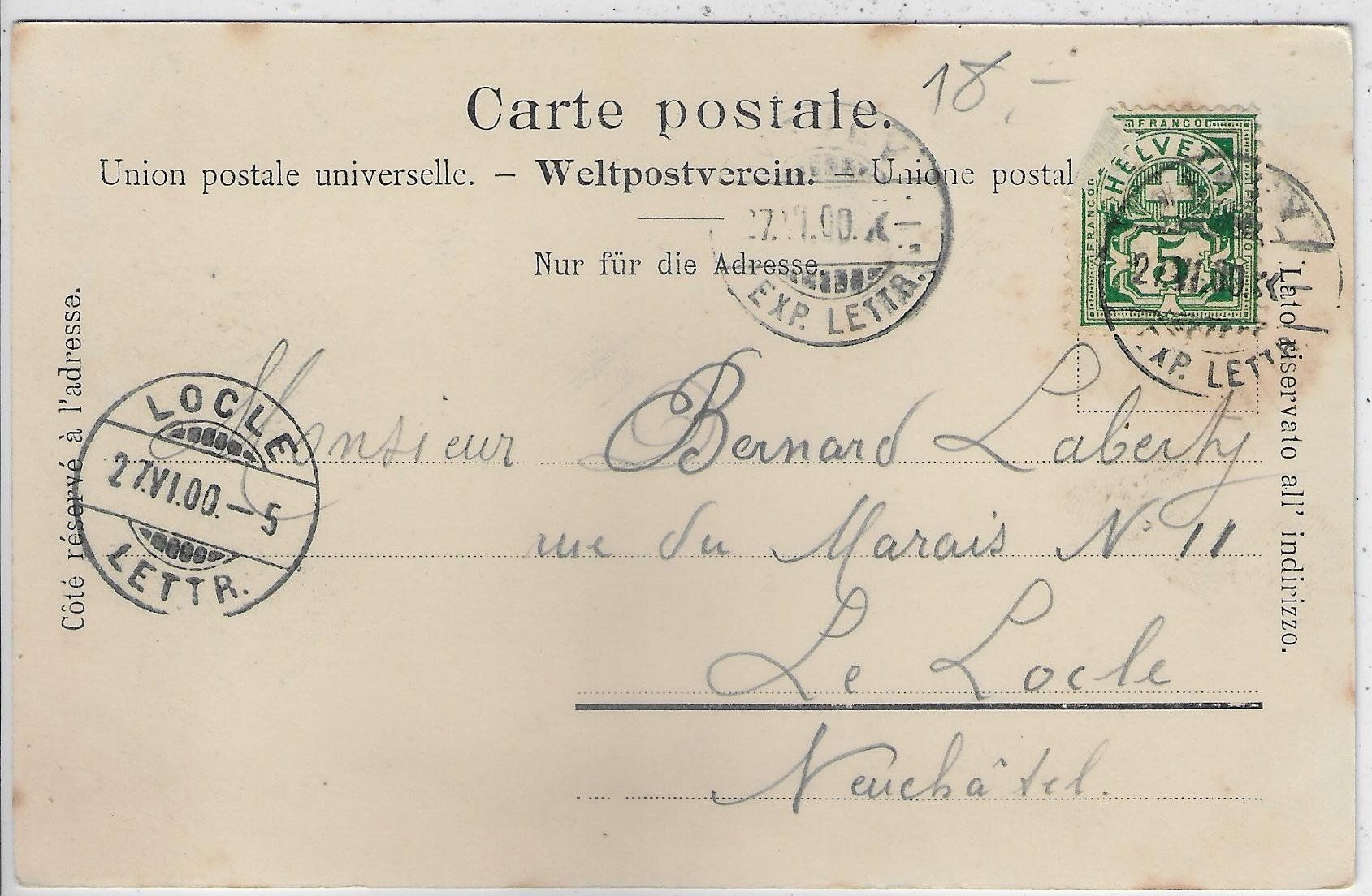 Ansichtskarten: Geneve - La poste mit Tram – Gebraucht aus Ettingen von Kartenplanet 1