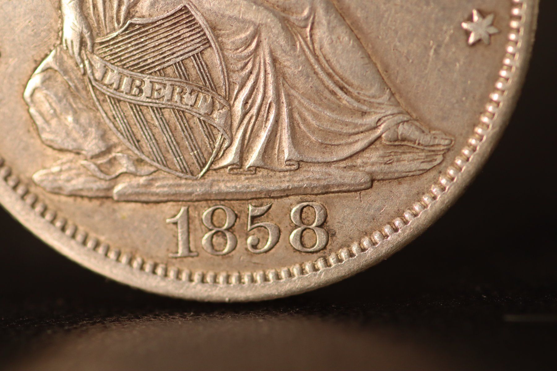 Tutti le monete: Half 1/2 Dollar 1858 - Silber – Usato da Kaltbrunn venduto da Watch360 1