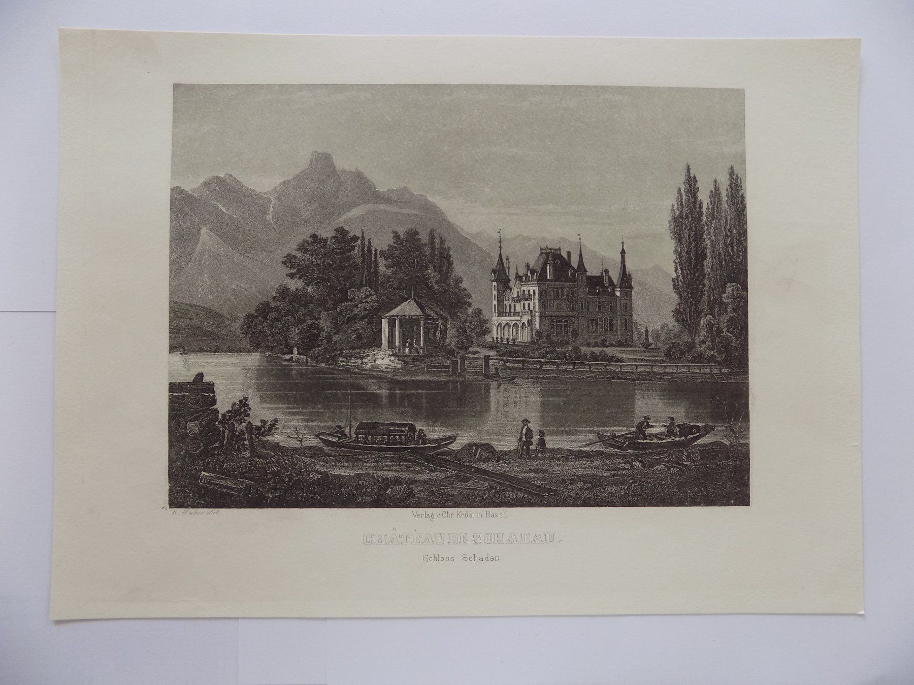 Stiche: Château de Schadau Schloss Thun – Gebraucht aus Risch von Rischli15