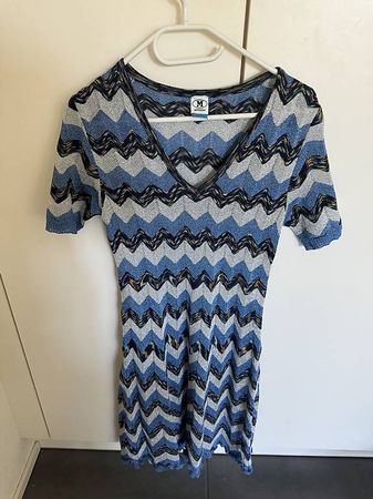 Kleid Missoni blau/glitzrig 36 wie neu