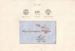 1851 Faltbrief BASEL - BIEL