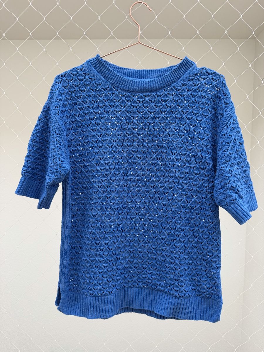 Pullover & Sweatshirts: Lochstrick pullover Ajourmuster von FatFace royalblau Gr.  – Gebraucht aus Münchenstein von Ladypink7