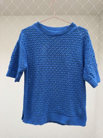 Lochstrick pullover Ajourmuster von FatFace royalblau Gr. 