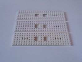 LEGO - 3 - WEISSE - EISENBAHN - PLATTEN