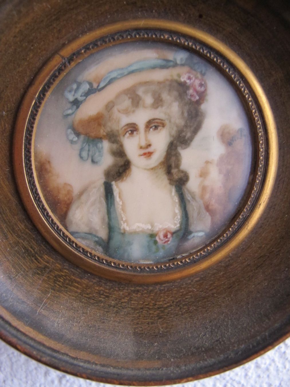 Dipinti: miniatur Damen Portrait 19 jh – Usato da Wädenswil venduto da Turusukko