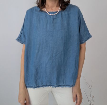lockere Lyocell-Bluse Gr. M/L