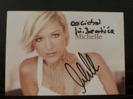 Michelle Autogrammkarte handsigniert