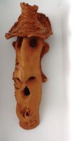 Handgemachte dekorative Wandmaske aus Terracotta - Italien