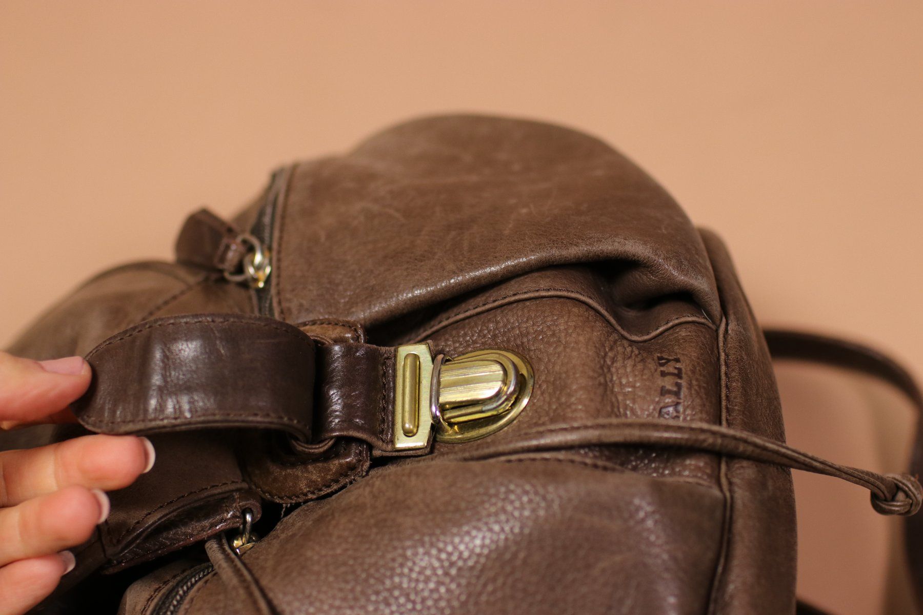 Bally Zaini: Vintage 1980s BALLY Brown Leather Backpack – Usato da Hombrechtikon venduto da BAZ-Vintage 7