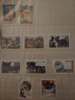 10 Briefmarken Katzen aus aller Welt