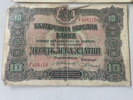 10 Leva Zlatni BULGARIA 1917