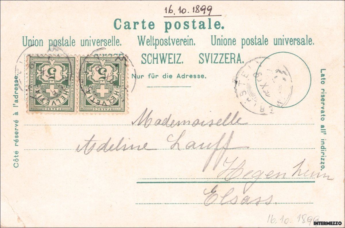 Cartoline postali: Mariastein SO // Litho // 1899 Souvenir – Usato da Basel venduto da intermezzo12 1