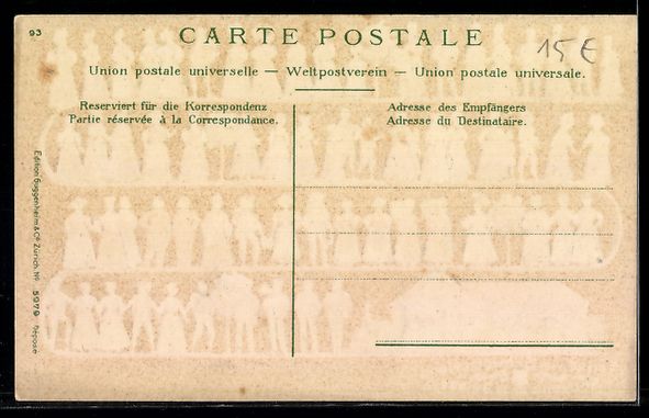 Cartoline postali: Schweizertrachten aus Wallis, Champéry, – Usato da Berlin venduto da bartko-reher 1