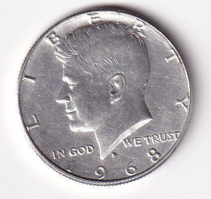 Alle Münzen: USA half dollar D 1968 s-ss – Gebraucht aus Neuchâtel von karlpierrino