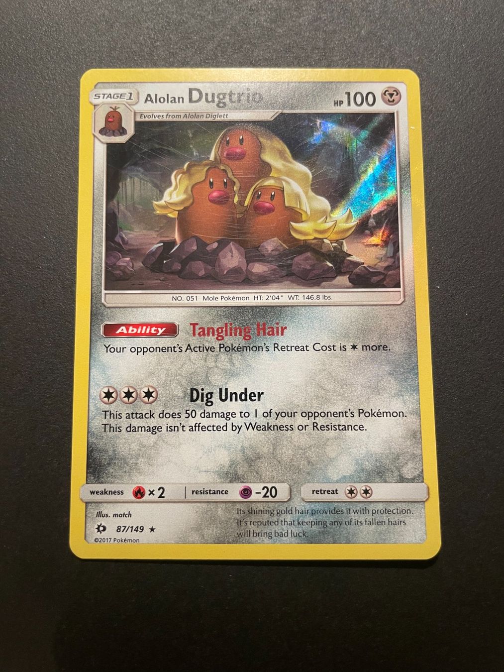 Pokémon Carte collezionabili: Alolan Dugtrio Sun & Moon Base Set 87/149 Reverse Holo – Usato da Zürich venduto da pokemon_cards